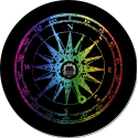 Wrangler JL Distressed Rainbow Compass Tire Cover - Backup Camera Ready
