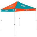 Miami Tent w/ Dolphins Logo - 9 x 9 Checkerboard Canopy