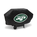 New York Grill Cover with Jets Logo on Black Vinyl - Deluxe