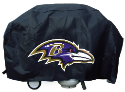 Baltimore Grill Cover with Ravens Logo on Black Vinyl - Deluxe