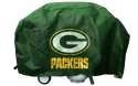 Green Bay Grill Cover with Packers Logo on Green Vinyl - Deluxe