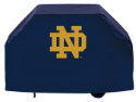 Notre Dame Grill Cover with Fighting Irish ND Logo on Blue Vinyl