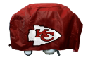 Kansas City Grill Cover with Chiefs Logo on Red Vinyl - Deluxe