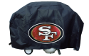 San Francisco Grill Cover with 49ers Logo on Black Vinyl - Deluxe
