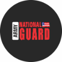 Army National Guard Tire Cover on Black Vinyl