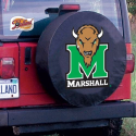 Marshall University Tire Cover Logo on Black Vinyl