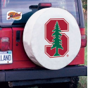 Stanford University Tire Cover w/ Cardinals Logo on White Vinyl