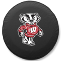 University of Wisconsin Tire Cover w/ Badgers Logo Black Vinyl