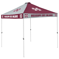Mississippi State Tent w/ Bulldogs Logo - 9 x 9 Checkerboard Canopy